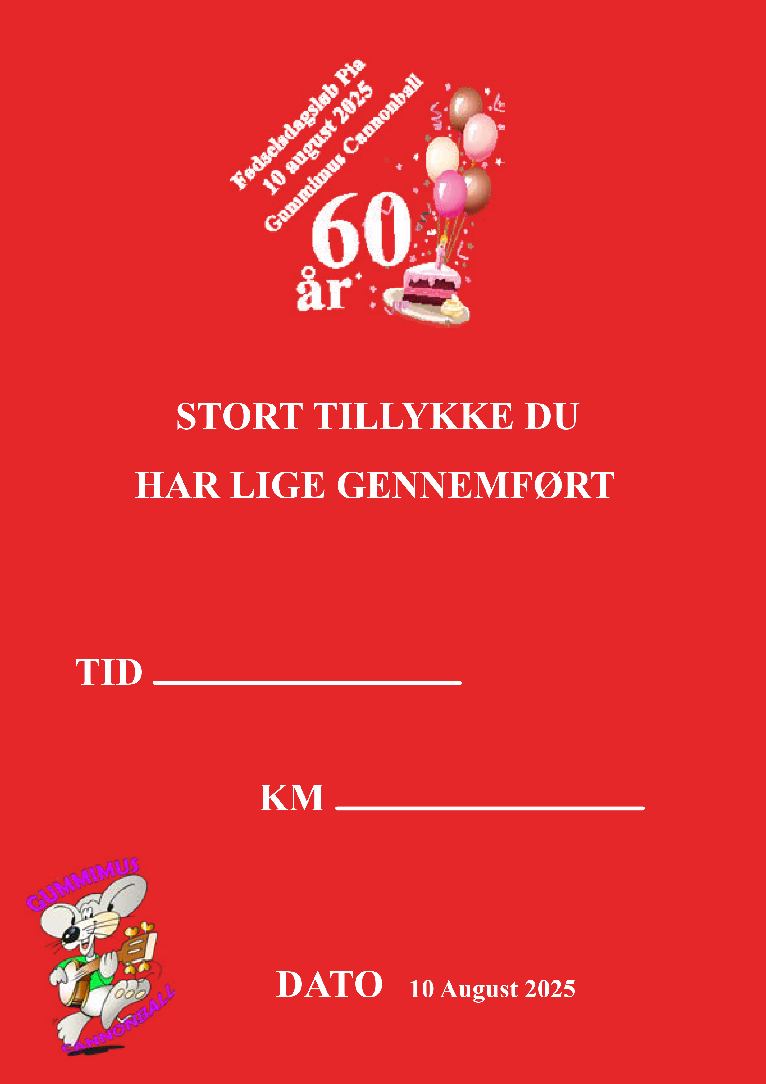 Fødselsdagsløb Pia 60